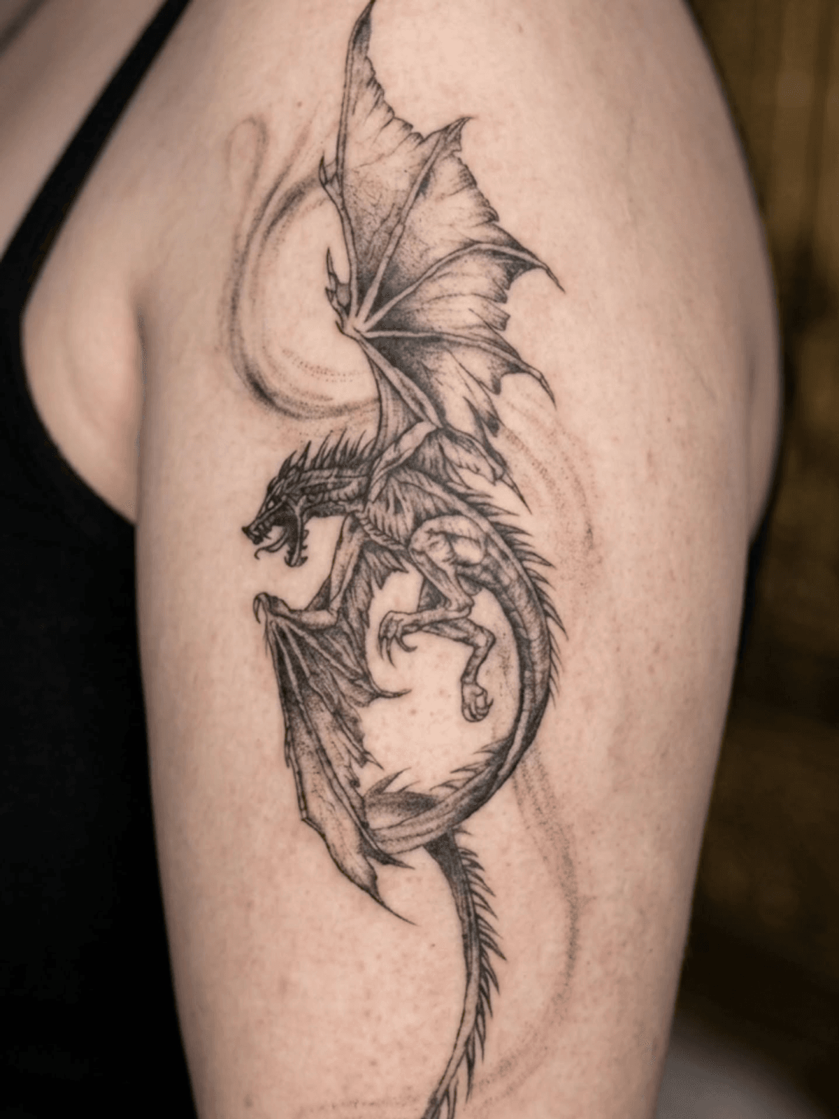 nature shoulder tattoo