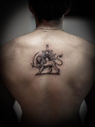 Lion and Sun Tattoo
