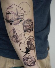 When you need to put together all of your client’s hobbies/ideas Love how this one turned out 🥰.....#tattoo #tattoos #tattooed #tattooartist #tattooart #tattooedgirls #tattoolife #tattoist #instaart #instatattoo #bodyart #tat #tats #tatts #ink #inked #inkedup #inkedgirls #inklife #inkstagram #inkaddict #inkwell #inkedlife #tatooideas #Hamburg #hamburgtattoo #tattoopins #finelinetattoo #magnumhamburg #minimalism