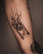 Halt.🔥 Inspired by a book cover. Done at @muka_studio . . . . #flamestattoo #firetattoo #dotworkers #tatuaje #тату #graphictattoo #polishtattoo #neotraditional #dotworktattoo #lamadelray #tatuaż #tattoo #tattooartist #illustrationtattoo #krakowtattoo #polandtattoos #tattoos #fineline #pepax #pepaxcartridges #tattoopoland