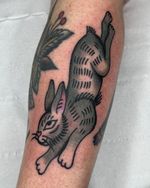 Jumping Rabbit Tattoo