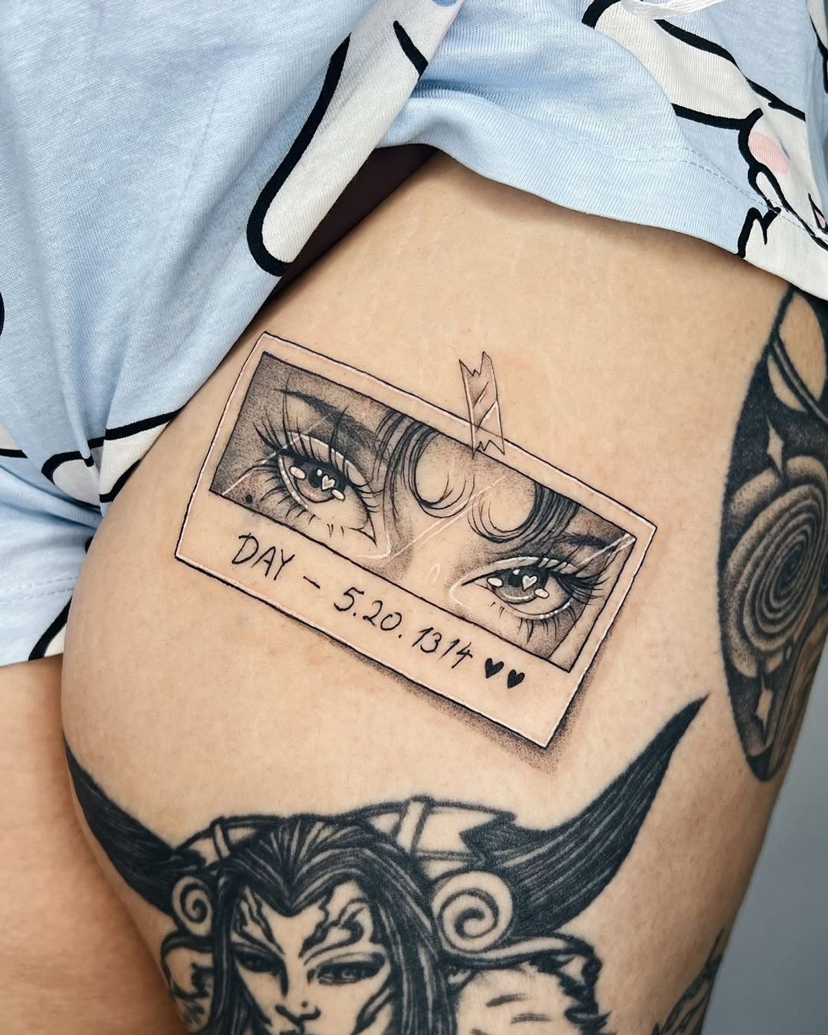 elegant neck tattoo