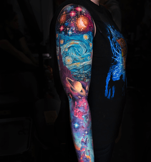 Watercolor tattoo style