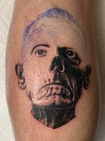 Split Face Realistic Portrait Tattoo