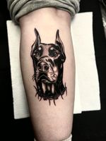 Doberman Portrait Tattoo