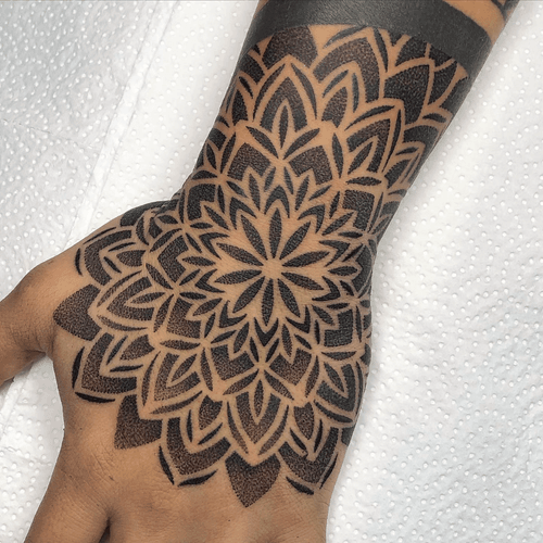 Mandala Hand Tattoo