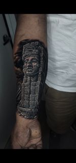 Ancient Stone Statue black and gray 