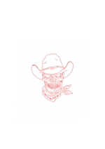 Front-Facing Cowboy Skull