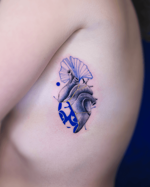 Kintsugi Heart Tattoo