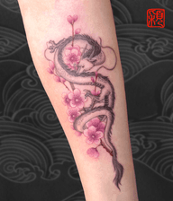 Dragon and Cherry Blossoms