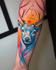 Magical Deer in Watercolor