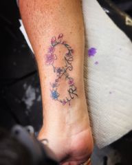 Floral Infinity Tattoo