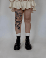 Lily Thigh Tattoo
