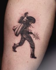 Haven’t posted micro realistic tattoos in a while, so here’s a cowboy I’ve done not long ago? Enjoyed doing this one a lot ❤️?