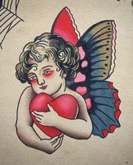 Cherub with Butterfly Wings