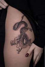 Black and Gray Japanese Dragon