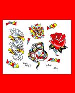 Traditional Tattoo Flash Sheet