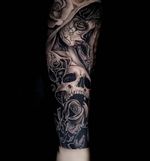 The actual tattoo and the design 😊. Love this one 🥰 #deadofthedaytattoos #katrinatattoo #skulltattoo
