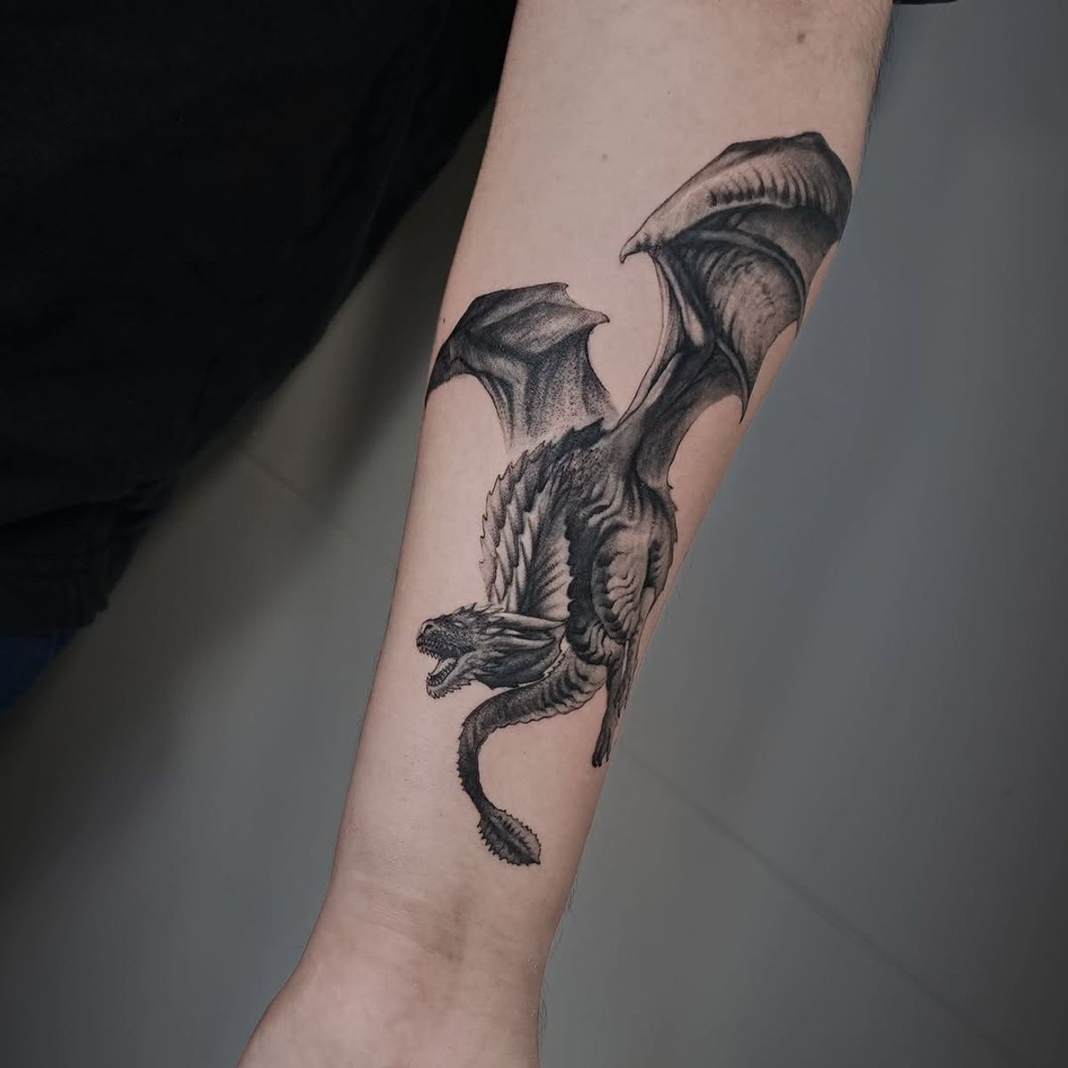 artistic leg tattoo