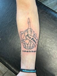 Skeleton Hand Memorial Tattoo