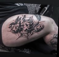 Come get some work done with me ? #emptyjarink #goth #goff #tattoo #pumpkintattoo #spidertattoo