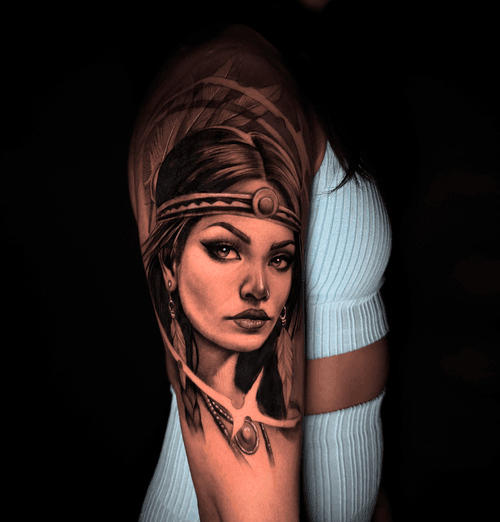 Native American Woman Portrait