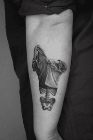 Stripping skeleton tattoo Oversized shirt