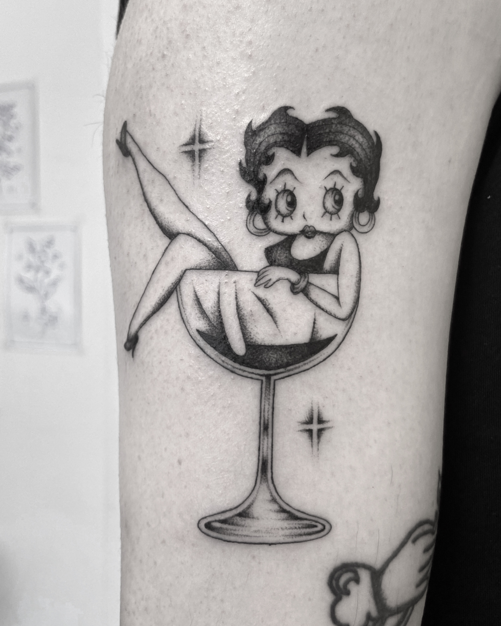 Betty Boop in a Wine Glass  Tattoodo