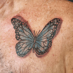 Some static images of the butterfly I tattooed on Thursday. - #butterflytattoo #bluebutterfly #bluebutterflytattoo