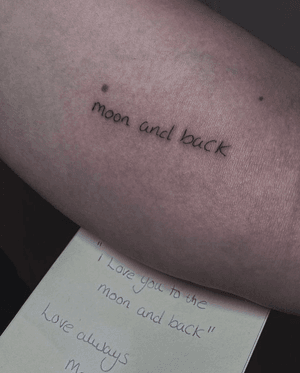 Her mother’s handwriting, meaningful tattoo