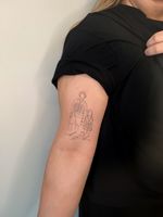 Line Drawing of Father and Child