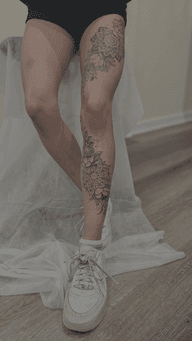 Floral and Mandala Leg Piece