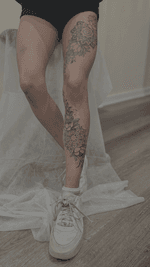 Floral and Mandala Leg Piece