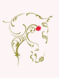 Ornate Horse Head Floral Design