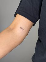 NYC Text Tattoo
