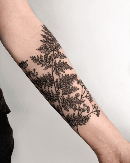 Fern Forearm Tattoo