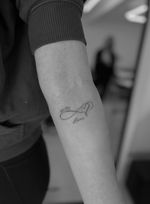 Infinity Paw Heart Memorial Tattoo