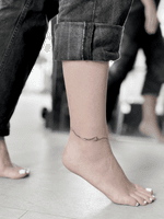 Ankle Mountain Range Tattoo