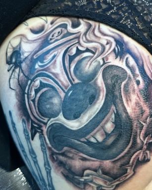 Creepy Clown Tattoo