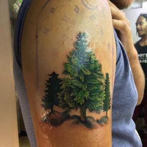 Back to nature piece by James. #hoboken #hobokentattooshop #hobokentattoo #nature #tree #forest