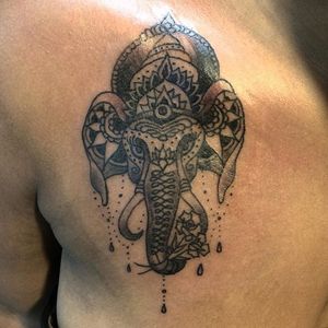 Elephant tattoo by steakmoss #elephant #animal #ornamental