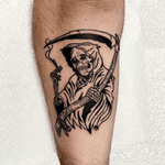 Smoking Grim Reaper Tattoo