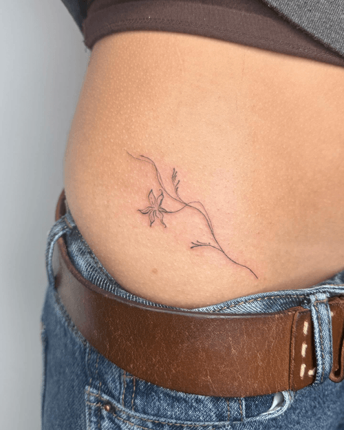 Floral Stem Tattoo