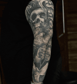 Skull, Dove, and Praying Hands