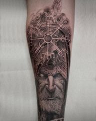 Odin, concept art. #ink #inked #tattoo #tattoos #tattoolife #tattooartist #melbourne #melbournetattoo #tattoomelbourne #artist #art #illustration #australia #tar #melbourneart #melbourneartist #realism #tattooworld #the_inkmasters #thedailytattoo #tattoooftheday #crazyytattoos #cooltattoos #inkedplus #tattoo culture magazine #blackandgreytattoo #vikingtattoos #vikingtattoo #odintattoo