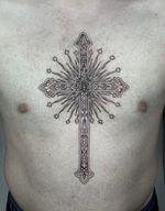 Intricate Ornamental Cross Tattoo
