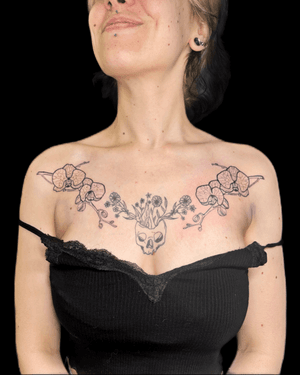 Floral tattoo style