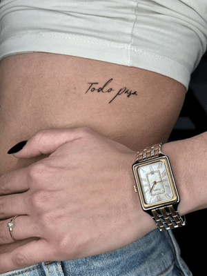 Small lettering tattoo style