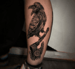Raven and Viking Axe