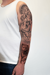 Sculptural Sleeve Tattoo
